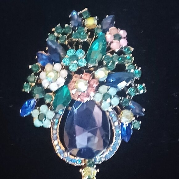 Brooch Multi Colored 3" Gorgeous - Picture 2 of 4